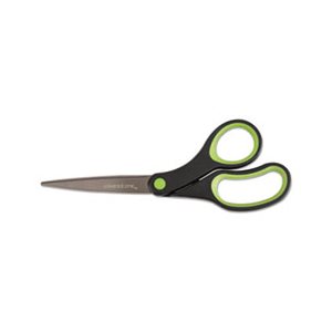 SCISSORS, OFFICE TITANIUM BLADES POINTED TIP BLACK / GR