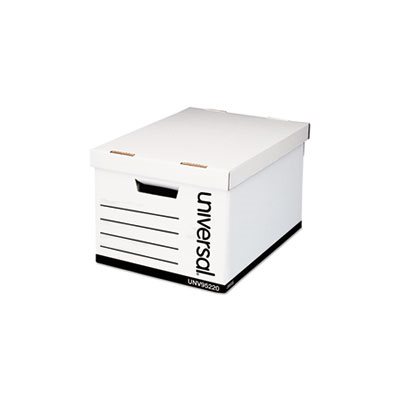 Lift-Off Lid File Storage Box, Letter, Fiberboard, White, 12 / Carton