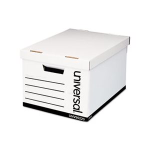 Lift-Off Lid File Storage Box, Letter, Fiberboard, White, 12 / Carton