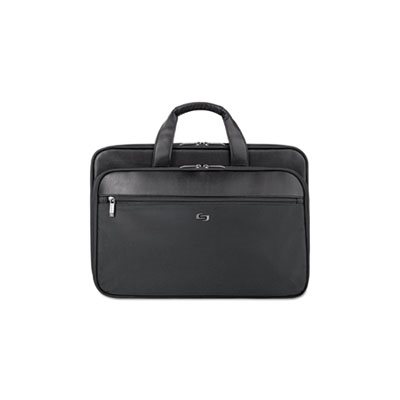 Classic Smart Strap Briefcase, 16", 17 1 / 2" x 5 1 / 2" x 12", Black