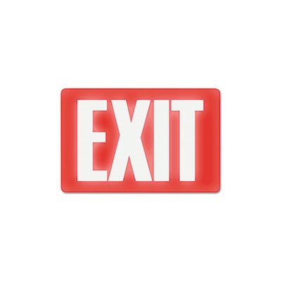 Glow In The Dark Sign, 8 x 12, Red Glow, Exit