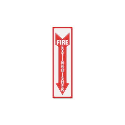 Glow In The Dark Sign, 4 x 13, Red Glow, Fire Extinguisher