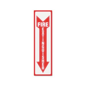 Glow In The Dark Sign, 4 x 13, Red Glow, Fire Extinguisher