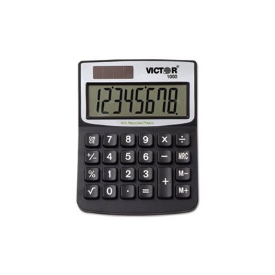 1000 Minidesk Calculator, Solar / Battery, 8-Digit LCD