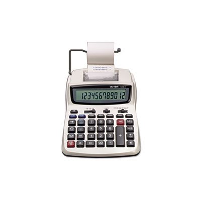 1208-2 Two-Color Compact Printing Calculator, Black / Red Print, 2.3 Lines / Sec