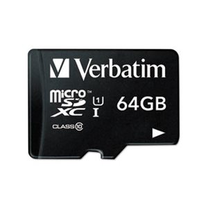 microSDXC Memory Card with SD Adapter, Class 10, 64GB