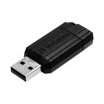 PinStripe USB Flash Drive, 8GB, Black