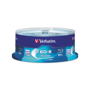 BD-R Blu-Ray Disc, 25GB, 6x, 25 / Pk