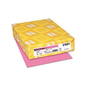 Color Paper, 24lb, 8 1 / 2 x 11, Pulsar Pink, 500 Sheets