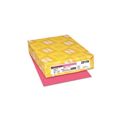 Color Paper, 24lb, 8 1 / 2 x 11, Plasma Pink, 500 Sheets