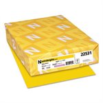 Color Paper, 24lb, 8 1 / 2 x 11, Solar Yellow, 500 Sheets