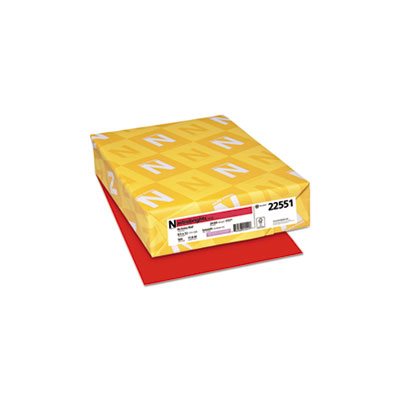 Color Paper, 24lb, 8 1 / 2 x 11, Re-Entry Red, 500 Sheets