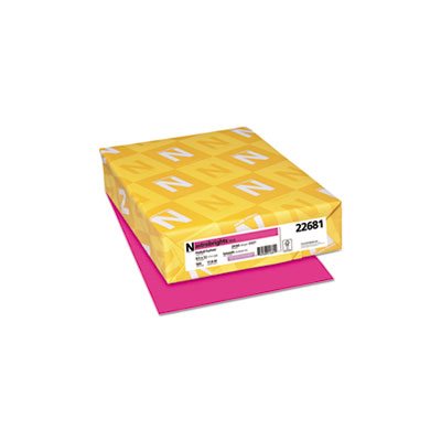 Color Paper, 24lb, 8 1 / 2 x 11, Fireball Fuchsia, 500 Sheets