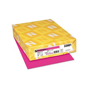 Color Paper, 24lb, 8 1 / 2 x 11, Fireball Fuchsia, 500 Sheets