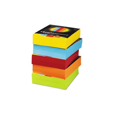 Color Paper - Five-Color Mixed Reams, 24lb, 8 1 / 2 x 11, 5 Colors, 2500 Sheets