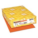 Exact Brights Paper, 8 1 / 2 x 11, Bright Tangerine, 20lb, 500 Sheets