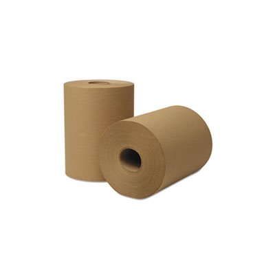 EcoSoft Hardwound Roll Towels, 425 ft x 8 in, Natural, 12 Rolls / Carton