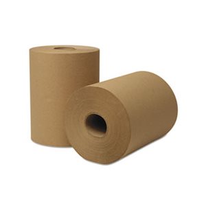 EcoSoft Hardwound Roll Towels, 425 ft x 8 in, Natural, 12 Rolls / Carton