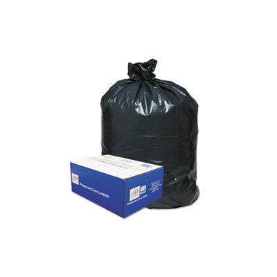 2-Ply Low-Density Can Liners, 31-33gal, .63 Mil, 33 x 39, Black, 250 / Carton