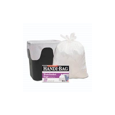 Handi-Bag Super Value Pack, 8gal, 0.6mil, 22 x 24, White, 130 / Box