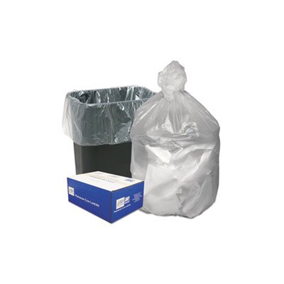 High Density Can Liners, 7-10gal, 8 Microns, 24 x 24, Natural, 1000 / Carton