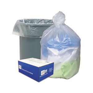 High Density Can Liners, 55-60gal, 14 Microns, 38 x 60, Natural, 200 / Carton