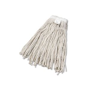 MOP HEAD, WET MOP, CUT END, 24 OZ, COTTON, WHITE, 12 / CS
