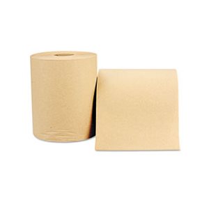 Nonperforated Paper Towel Roll, 8 x 600ft, Brown, 12 Rolls / Carton