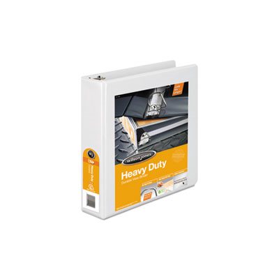 Heavy-Duty D-Ring View Binder w / Extra-Durable Hinge, 2" Cap, White