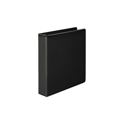 Basic D-Ring View Binder, 1 1 / 2" Cap, Black