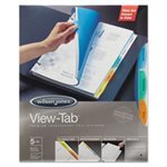 View-Tab Transparent Index Dividers, 5-Tab, Rectangle, Letter, Assorted