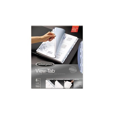 View-Tab Transparent Index Dividers, 8-Tab, Rectangle, Letter, Clear