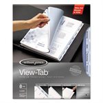 View-Tab Transparent Index Dividers, 8-Tab, Rectangle, Letter, Clear