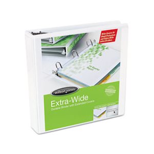 Oversized D-Ring View Binder, 2" Cap, White