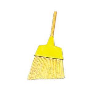 BROOM, 42", PLASTIC BRISTLES, WOOD HANDLE, YELLOW