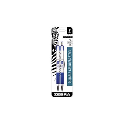 F-301 Retractable Ballpoint Pen, Blue In, Fine, 2 / Pack