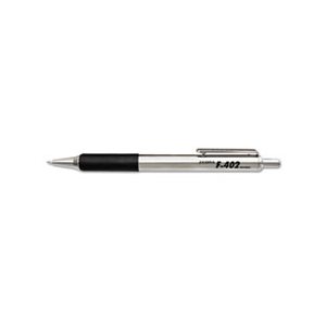 F-402 Ballpoint Retractable Pen, Black Ink, Fine, 2 / Pack