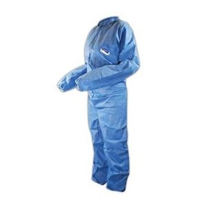 COVERALLS, KLEENGUARD, LARGE, BLUE, 20 / CASE