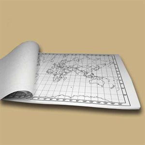 STUDY PADS, OUTLINE MAP WORLD